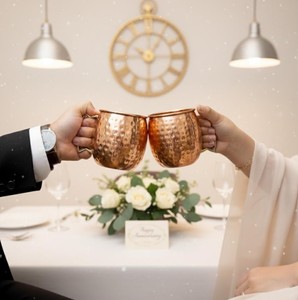 Copper Drinking Mug Handmade Pure Copper <b>Cup</b> Wholesale Reusable Metal Drinkware Home Kitchen Bar Tableware - Product Image 2