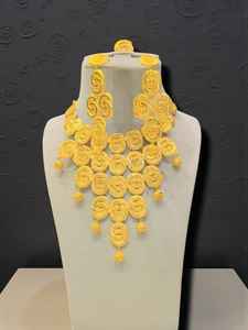 Ensemble de bijoux pour femmes AWAIS HOUSE S274-71 plaqué or 6g - Collier Bracelet Style Hip Hop avec accents de diamants Infinity - Product Image 4