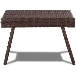 Tavolino Pieghevole in Rattan PE per Patio, Giardino e Arredamento da Esterno - Product Image 1
