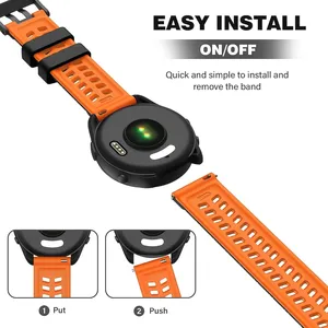 Bracelet de montre en silicone respirant de 22 mm pour <span class=keywords><strong>Amazfit</strong></span> <span class=keywords><strong>GTR4</strong></span>/3/2, bracelet de montre sport pour CMF Watch Pro 3 2, bracelet pour Huawei GT6 5 5PRO - Product Image 2