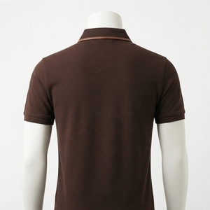 Camisa Polo Personalizada para Hombre, Color Chocolate, Manga Corta, Ropa Deportiva de Golf, Uniforme de Trabajo, Fabricante Mayorista OEM ODM - Product Image 3