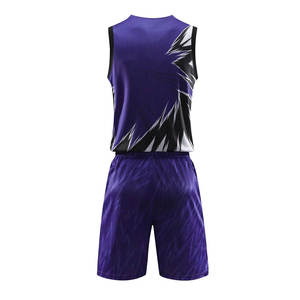 Conjunto de Camiseta de Baloncesto Sublimada Unisex, Camiseta sin Mangas con Estampado Geométrico, Pantalones Cortos que Absorben la Humedad, Ajuste Atlético, Verano - Product Image 2
