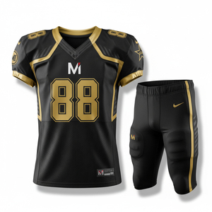 Uniforme de Fútbol Americano Elite, Personalizable con Logotipo en Color, Conjunto de Jersey Sublimado, Cómodo, Transpirable y de Secado Rápido, Uniformes de Equipo - Product Image 1