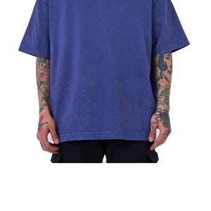 T-shirts en coton tricoté 100 % pour hommes, haute qualité, anti-plis, manches courtes, grandes tailles, coupe oversize, pour l'été, vente en gros - Product Image 6