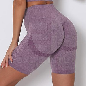 High Waist Seamless Breathable Women Yoga <b>Shorts</b> <b>Gym</b> Fitness Compression <b>Shorts</b> Spandex/Nylon Adult Size - Product Image 5