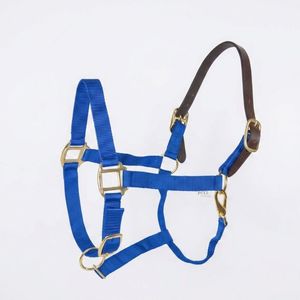 Cabestro de Seguridad para Caballo Azul Rey, de Nailon con Corona de Cuero Genuino, Ajustable y Duradero - Product Image 2