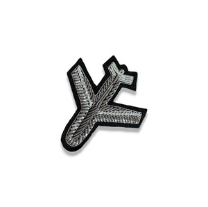 Wholesale AHTA BULLION Copper Alloy Bullion Wire Brooches High Quality Hand Embroidery Plating Customizable Size OEM Service - Product Image 5