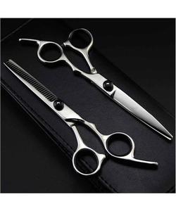 Sharp 440C Stainless Steel Salon Hair Scissors Barber <b>Thinning</b> Shears with Pink Grip for Hairdressers and Stylists - Product Image 3
