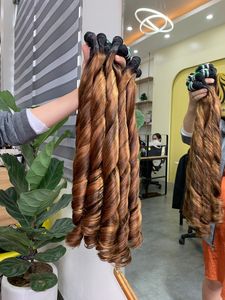 Cabello de donante único 100% máquina de extensión de cabello humano vietnamita crudo trama mágica hinchable 100g por 1 paquete de cabello humano crudo - Product Image 5