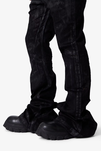 2026 High Quality Custom Cotton Casual American Highstreet Brand Breathable Quick Dry MidRise Straight Black Waxed Wash Men's - Product Image 2