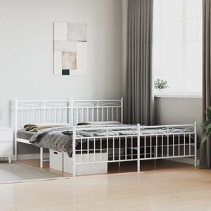 Base de Cama Doble de Acero con Recubrimiento en Polvo Blanco, Categoría de Productos de Camas Metálicas - Product Image 1