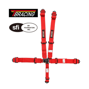 เข็มขัดนิรภัยแบบ 5 จุด ยี่ห้อ TBRACING รุ่น SF-501 สำหรับรถแข่งจูเนียร์แดร็กสเตอร์ ได้รับการรับรองมาตรฐาน SFI 16.1 ผลิตจากโรงงานไต้หวัน รับทำโลโก้ตามสั่ง ขายส่ง - Product Image 1