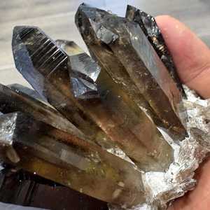 New Arrival Specimen Natural Brown Smoky Quartz Point Crystal Cluster Figurine Healing Gemstone Ornament For Home Decor - Product Image 4