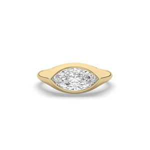 Anillo de Diamante Cultivado en Laboratorio con Corte Brillante Marquise de 1.60Ct, Oro de 14KT, Estilo Único, Ligero, Joyería de Compromiso para Mujer, Venta al Por Mayor - Product Image 1
