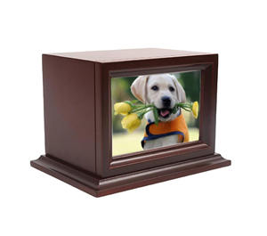 Hot Selling Modern American Style Natural Wood Cat Dog Ashes <b>Memorial</b> Urn Photo <b>Frame</b> Urns - Product Image 1