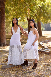 Mode bohème printemps écologique taille naturelle imprimé floral robe longueur au sol-broderie schiffli-plage/centre de villégiature/vacances - Product Image 6
