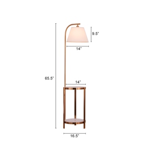 Modern Metal Floor Lamp with Table Iron Standing Lamp <b>Rose</b> Gold Floor <b>Light</b> Luxury Living Room Bedroom Hotel Decorative Lighting - Product Image 2