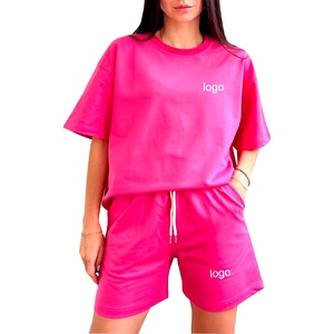 Haute qualité 100% coton Fitness femmes ensembles pour l'entraînement de gymnastique personnalisé plaine couleur unie vêtements d'entraînement femmes ensembles - Product Image 3