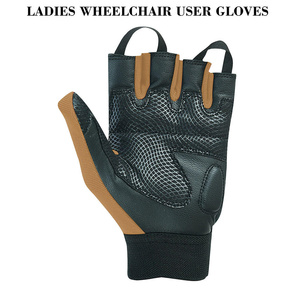 Premium Quality Wheelchair User Mobility Disability Gloves Sheep Grain Leather Industrial Personal Protective Durable Gloves - Product Image 3