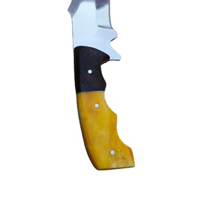 Cuchillo de hoja fija de acero inoxidable para caza hecho a mano personalizado con hueso teñido y mango de madera cuchillo de Camping - Product Image 4
