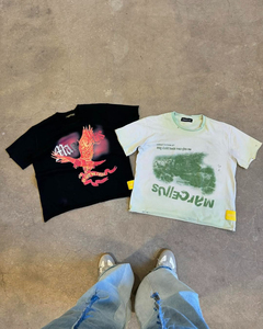 Camiseta de Manga Corta con Cuello Redondo, 100% Algodón de Alto Gramaje, Ecológica, para Verano, Proveedor de Serigrafía OEM - Product Image 1