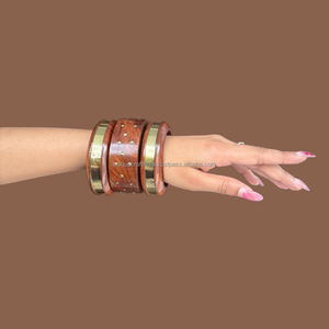 Polished Classic <b>Wooden</b> <b>Bangles</b> Set for Women | Standard Size Natural Finish Eco Friendly Bracelets for Daily Use and Gifting - Product Image 4