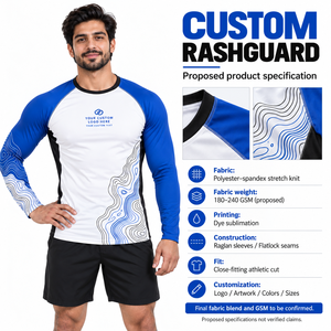 Camiseta Rashguard con Logotipo Personalizado al por Mayor, Ecológica, UPF50+, para Clubes de Jiu Jitsu Brasileño, Equipos de Lucha Libre, Academias Deportivas, de Secado Rápido - Product Image 6