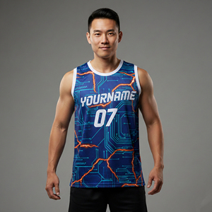 Camiseta de Baloncesto Sublimada Personalizada al por Mayor, Transpirable, Unisex, Diseño Personalizado con Nombre y Número, 100% Poliéster, Secado Rápido - Product Image 4