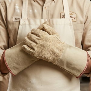 Precio Económico 400 °   Guantes Resistentes al Calor 100% Algodón Terry para Trabajo Industrial en Panaderías, Manipulación de Hornos y Seguridad - Product Image 1