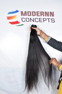 Extensions de cheveux humains vierges indiens Remy lisses et soyeux, sans nœuds, sans perte, de 8 à 36 pouces, cuticules alignées, vente en gros - Product Image 3