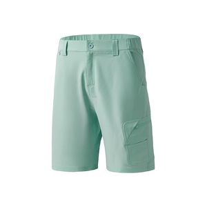 Shorts de pêche vert menthe pour homme UPF 50 Séchage rapide Polyester Couleur unie Fermeture boutonnée Vêtements d'extérieur - Product Image 1