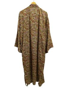 Kimono de Seda Hecho a Mano con Parches de Sari, Túnica Larga para Dormir o como Cubrebaño, Kimono de Seda Sari Reciclada Vintage Hecho a Mano en India - Product Image 6