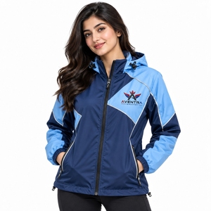 <b>Women</b> <b>Windbreaker</b> Jacket Trendy Athletic Outerwear with Smooth Weatherproof Material Breathable Panels Comfortable Sleeves - Product Image 1