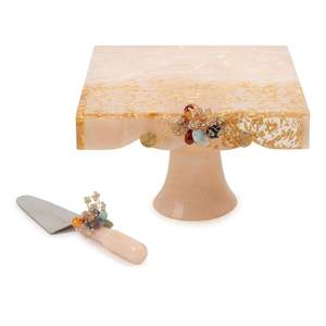 Soporte para Pastel de Resina de Diseño Moderno y en Tendencia, Plato de Epoxi de Diseño Único, Más Vendido al por Mayor, Herramienta Decorativa Hecha a Mano, Apto para Lavavajillas - Product Image 1