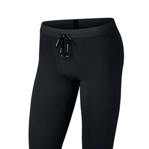 Leggings de Compresión Largos para Hombre, Negros, Cintura Elástica, Spandex, Poliéster, Secado Rápido - Product Image 6