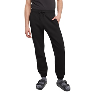 Pantalon de survêtement en polaire pour hommes, taille élastique, poches latérales, pantalon de survêtement décontracté, respirant, à séchage rapide, en coton - Product Image 1