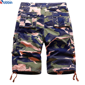 Pantalones Cortos Cargo de Camuflaje Morado para Hombre Bobbin, Cintura Media, Cierre de Botones, Transpirables, Pantalones Capri Tácticos para Hombre, Multibolsillos, Cortos Casuales - Product Image 6
