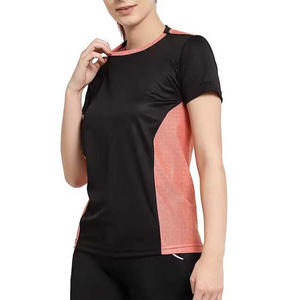 T-shirt personnalisé pour femme – T-shirt de sport, yoga, gym, fitness pour femme – Col rond ample à manches courtes - Product Image 4