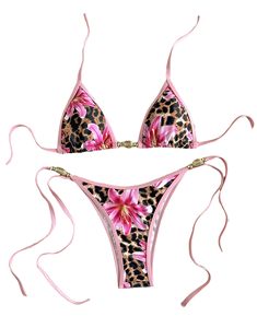 Conjunto de Bikini con Estampado Floral para Mujer, Traje de Baño de Dos Piezas con Cuello Halter y Diseño Paisley, Venta al Por Mayor OEM - Product Image 1