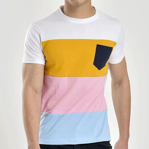 Camiseta de Hombre Transpirable de Mezcla de Poliéster/Algodón, Ropa de Verano Ligera para Clima Cálido, Manga Corta, Cómoda y de Secado Rápido - Product Image 1