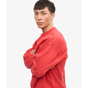 เสื้อจั๊มเปอร์คอกลมผู้ชายทรงสบาย น้ำหนักเบา ใส่ได้ทุกวัน เสื้อพูลโอเวอร์คอกลมพื้นฐานทรงมาตรฐาน ผ้าฝ้าย - Product Image 3