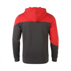 Most Demanding Custom Logo Men's <b>Red</b> Black Color Blocking Hooded Tracksuit Set Knitted Cotton Casual Autumn Wear Activewear Sets - Product Image 4