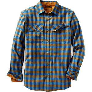 Wholesale Plus Size Men's 100% Cotton Checkered Long Sleeve Casual Flannel Shirts with <b>Covered</b> <b>Button</b> Closure and Loose Fit - Product Image 6
