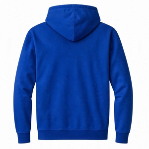 <b>Royal</b> <b>Blue</b> Hoodie Manufacturers Wholesale Men Cotton <b>Fleece</b> Terry Fabric 300g Breathable Pullover Sweatshirt Casual Drawstring - Product Image 2