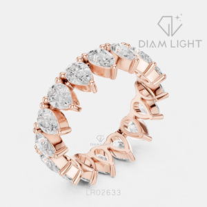 Bague de mariage en or blanc 14 carats avec diamant de laboratoire certifié IGI, taille poire 4,08 carats, bijoux fins, pour fiançailles et anniversaire - Product Image 4
