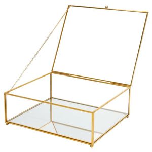 Customized Glass Storage <b>Box</b> With Metal Frame For Jewelry Organizers And Storage Use Glass <b>box</b> - Product Image 1