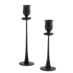 Durable Hand Forged Black Iron Unique Handmade Solid Iron <b>Candlestick</b> Holder Home Wedding Easter Christmas Party Decoration - Product Image 1