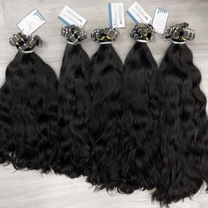 Precio al por mayor Natural Black Raw Wavy Bundle 100% Cinta vietnamita en extensiones de cabello Sin enredos Sin desprendimiento Super sedoso En stock - Product Image 3