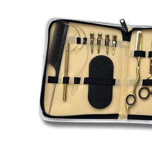 Kit d'outils pour extensions de cheveux, ciseaux dorés en métal, peigne, pinces, ensemble d'installation et de retrait pour extensions de cheveux, en acier inoxydable durable - Product Image 2