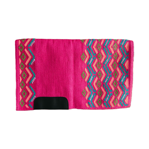 Vente en gros équestre 100% tapis de selle Western en feutre de laine mérinos avec design tissé coloré - Product Image 1